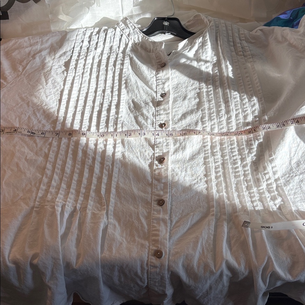 White Button-Up Women's Top Sz 4X - Picture 5 of 8